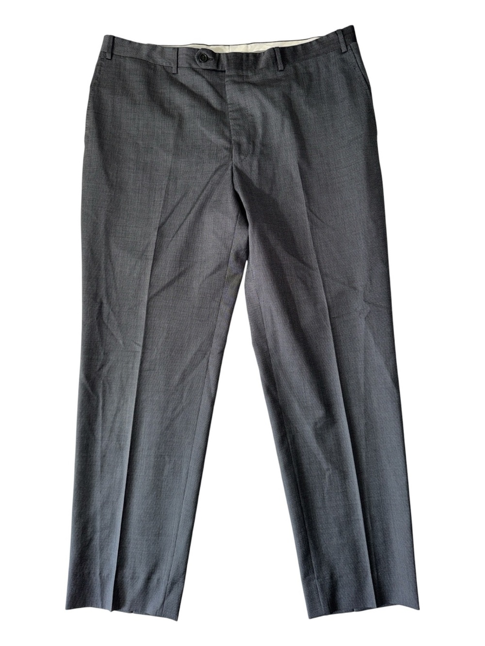 Canali mens 38x31 grey micro pattern 100% wool luxury dress pants